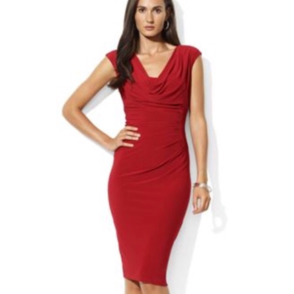 Lauren by Ralph Lauren red cocktail dress, size 10
